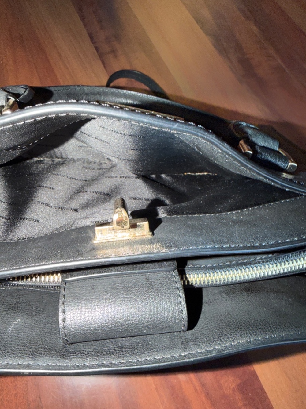 Michael Kors Black Smooth Leather Handbag - Picture 7 of 10